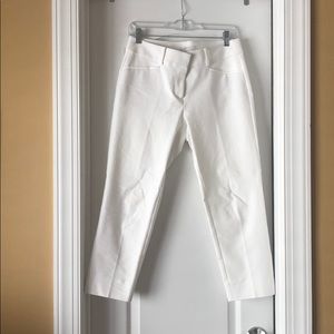 Loft white ankle slacks